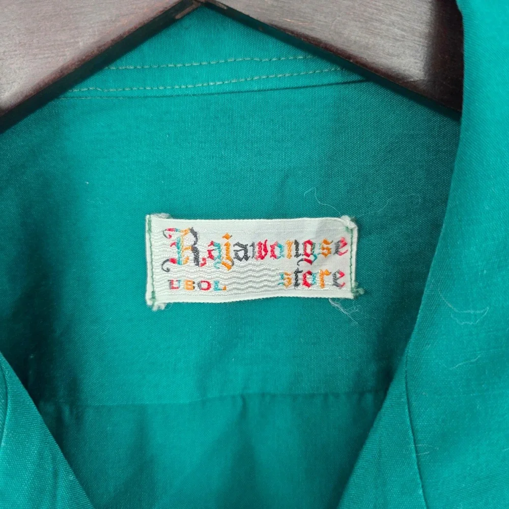 Vintage Rajawongse Store Ubol Green Utility Coveralls Workwear Jumpsuit Mens L